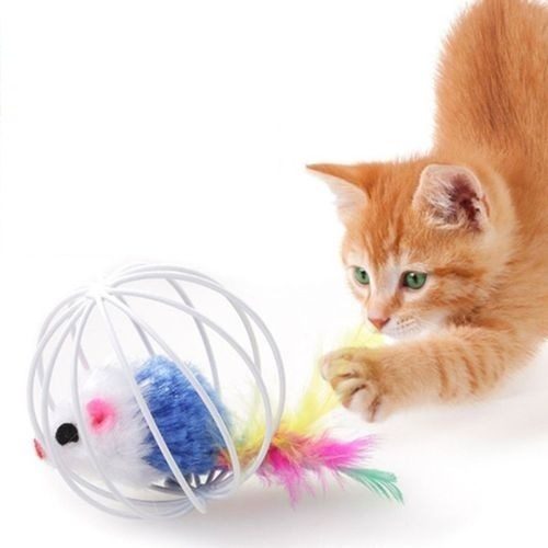 Juguetes Para Gatos, Esfera Con Ratón + Envío Sin Costo