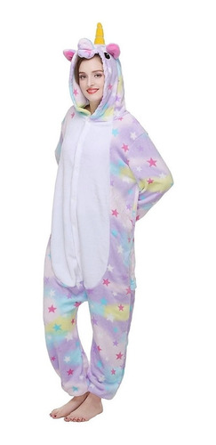 Imagen 2 de 3 de Unicornio Estrellas Pijama Kigurumi Mameluco Cosplay