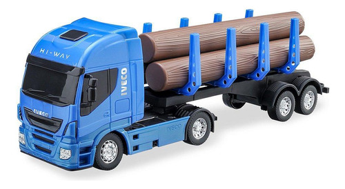 Brinquedo Caminhão Tora Hi Way Iveco Azul