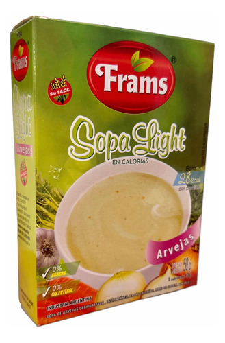 Sopa Instantánea Light De Arvejas Frams Sin Tacc X 50 Grs