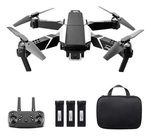 S62 Rc Drone Para Principiante Mini Plegable Negro 3 Batería