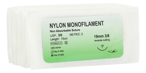 A 24 Unidades/juego De Sutura De Aguja De Nylon For Sutura