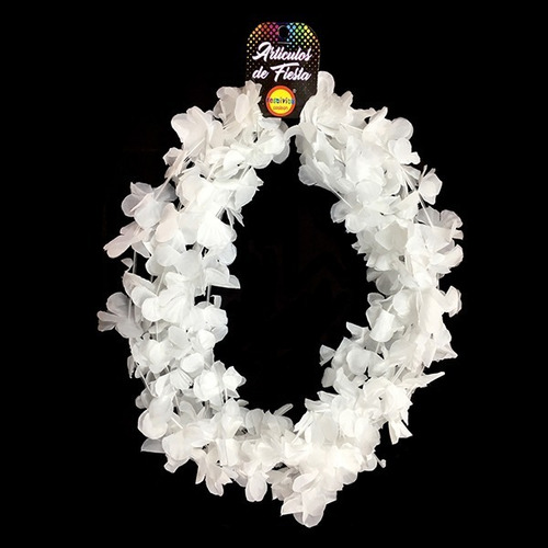  Collar Flor Liso Blanco X6 Uni