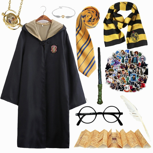 Disfraz De Harry Potter Para Cosplay, Conjunto De Capa De Ba