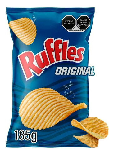 Papas Sabritas Ruffles Original Con Sal 185g (3 Piezas)