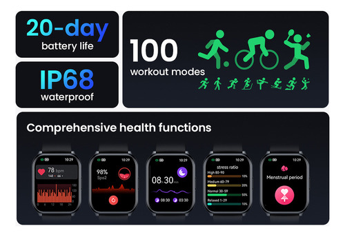 Haylou Smart Watch 2pro Para Homens E Mulheres, Tela Sensíve