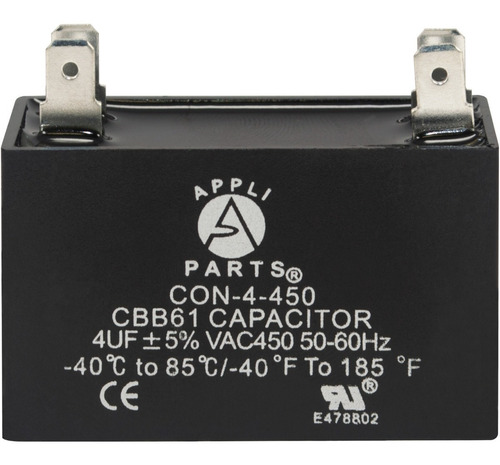 Condensador/ Capacitor Appli Parts  4 Mfd 450vac Rectangular