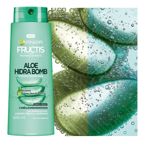 Imagen 5 de 6 de Shampoo Aloe Hidra Bomb 650ml Fructis
