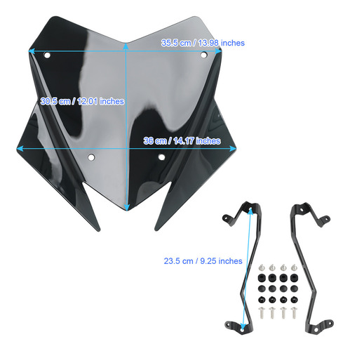 Hj1 Parabrisas Para Ducati Multistrada V4/s/s Sport 21-23 Bk