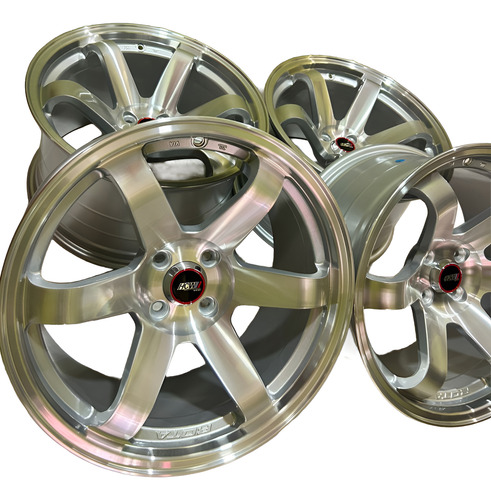 Rines Deportivos Progresivos 17x9 Y 17x10 4/100 Tipo Rota Cromado
