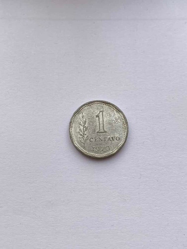 Moneda De Aluminio De 1 Centavo De Argentina Del Año 1970