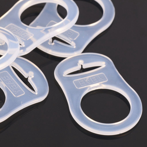 20 Peças De Anel De Silicone Com Botão E Suporte De Chupeta