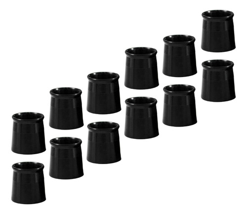 12x Virolas De Golf Duraderas Adaptador De Punta Negro