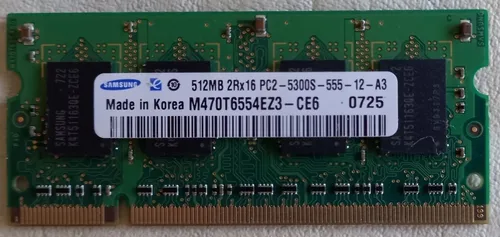 comprar Memoria Ram Samsung 512mb Ddr2 667mhz Note(m470t6554ez3-ce6)