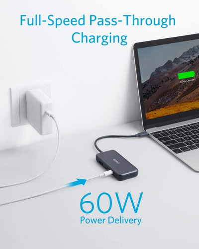 Imagen 4 de 7 de Hub Usb-c - Anker - 4 En 1 - 2 Usb-a - 1 Usb-c Pd - Hdmi