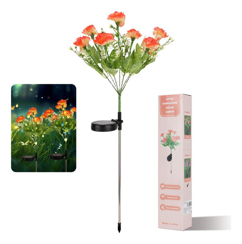 Lampara Solar Flores Luces De Jardín Paisaje Lámpara Rosa