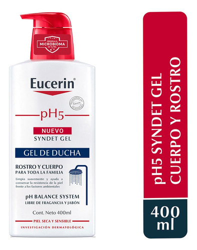 Gel De Ducha Eucerin Ph5 Syndet Piel Seca Y Sensible 400 Ml