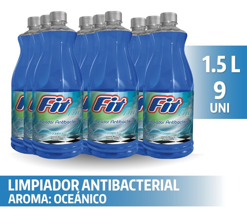 Limpiador Fit Bio Antibacterial Desinfectante 1,5lts 9unds