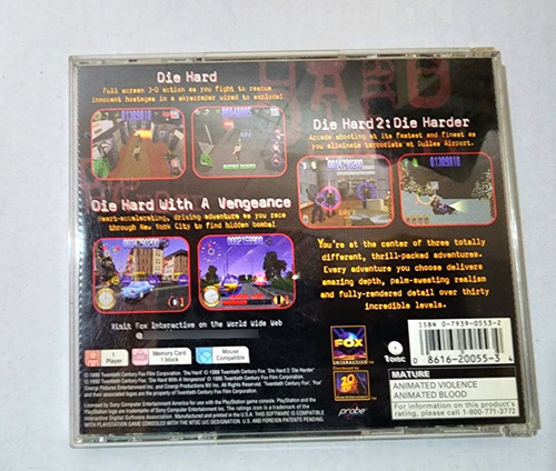 Jogo Die Trilogy Hard Playstation 1 Original Mídia Física (Usado)