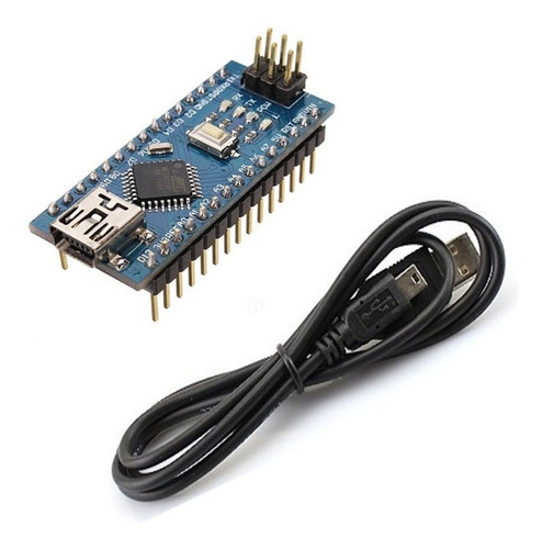 Placa Nano V3 Com Cabo Usb (compatível Com Arduino) Robotica