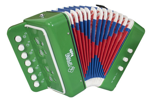 Acordeon Spring Spk-73v Infantil Verde