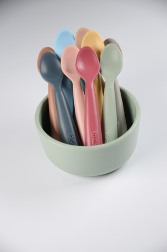 Set X2 Cucharas Silicona Premium Bebe Minikoioi Scoopers 6m+
