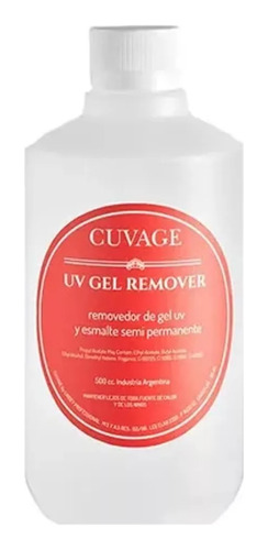 Cuvage Removedor Uv Gel 500 Cc