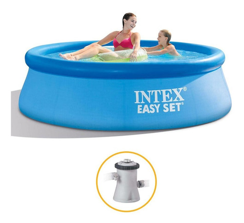 Piscina Inflável Easy Set  7.290 Litros Bomba Filtro Intex