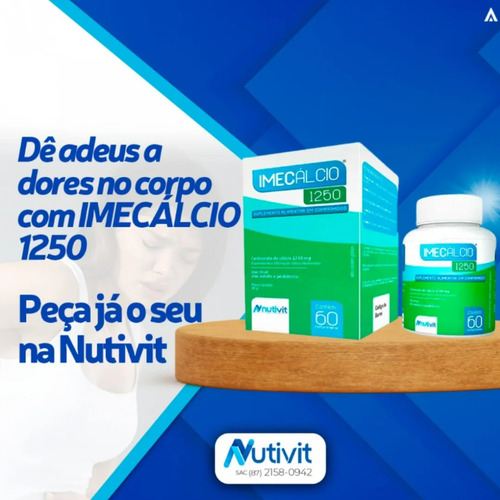 Cálcio Para Gestantes 1250mg 180 Cápsulas - Frete Gratis