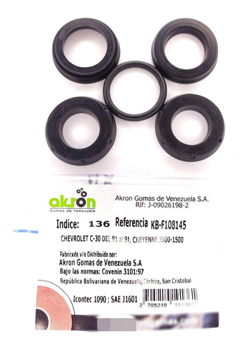 Kit Gomas Bomba D Freno C30 81-91. Cheyenne 3500-1500 1.5/16