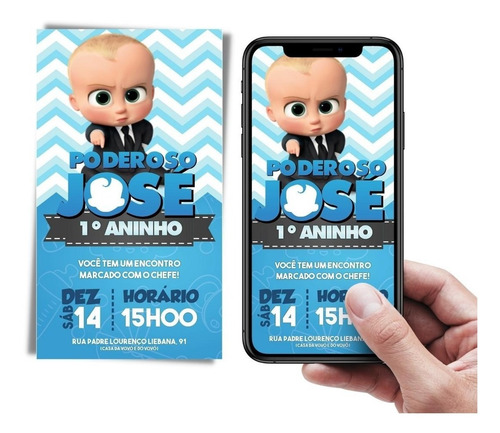 Convite Digital O Poderoso Chefinho Whatsapp