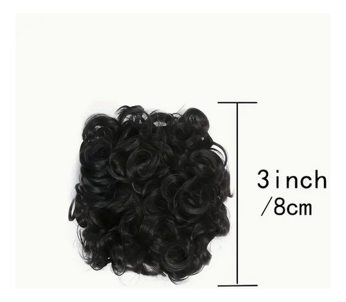 Moño Extensión De Pelo Sintético - Con Peinetas Castaño Nro. 6