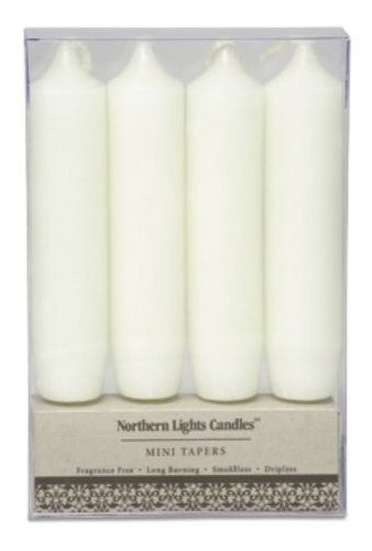Northern Lights Candle Juego 4 Minicuo Rusticos