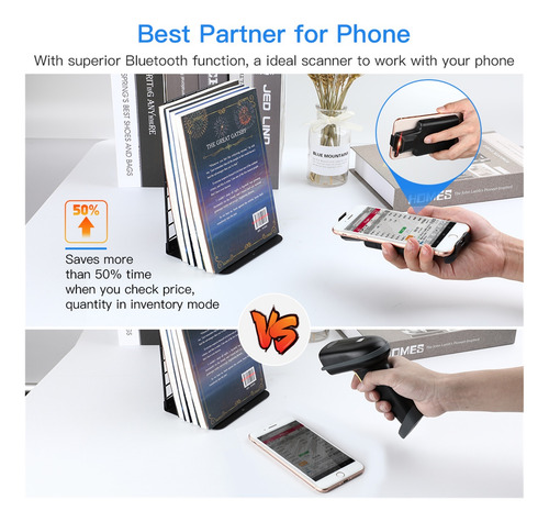 2d Back Clip Barcode Scanner Funcione Con Teléfonos