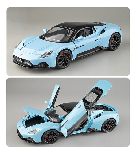 Fiat Maserati Mc20 Miniatura Metal Coche Con Luz Y Sonido