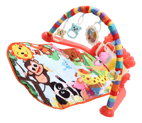 Tapete De Ginástica Musical Learning Walker Piano Vermelho