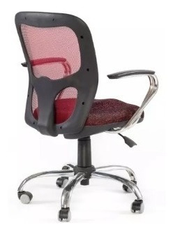Imagen 7 de 8 de Silla Oficina India Con Brazos Y Base Cromados Kromo-s
