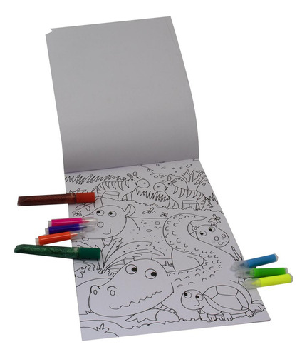 Meu Adorável Superkit De Colorir: Selva, De Brijbasi Art Press. Editorial Happy Books, Capa Mole Em Espanhol