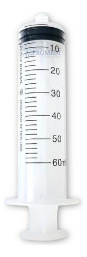 Seringa 60ml Sem Agulha Luer Lock Rosca Cx 25 Unidades