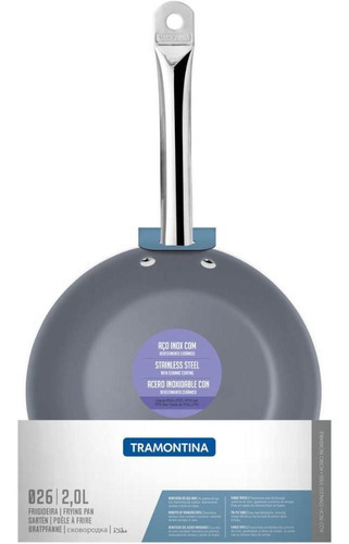 Frigideira Tramontina Inox Fundo Triplo Cerâmica 26cm