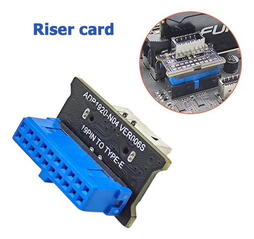 Placa Base Usb 3.0 De 19 Pines A 3.1 Conector Tipo C De 20 A