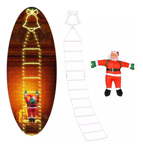 Luces Led De Decoración Navideña Para Escalera Con Papá Noel