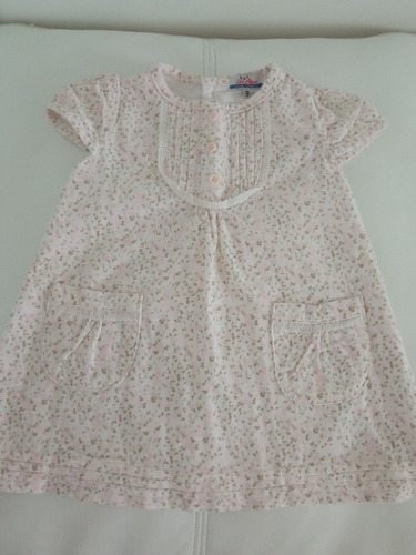 Vestido De Beba De Pana Fina 9 12 Meses Muy Delicado (Usado)