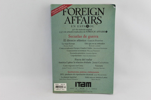 L4789 Foreign Affairs En Español -- Vol 3 Num 2 , 2003