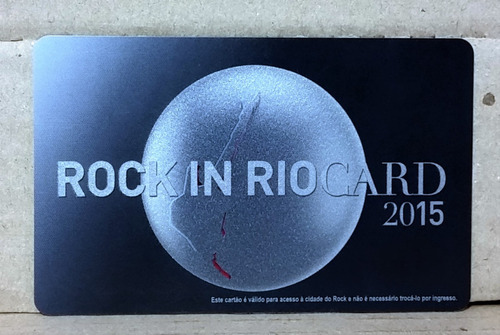 Tk0j Ingresso Card Show Rock N Rio 2015 Com Caixa