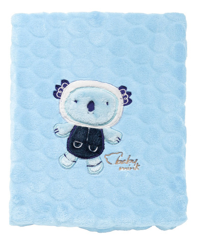 Frazada De Tejido Flannel Extra Suave Con Diseño Bordado