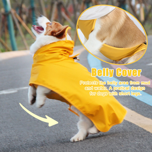 Chubasquero Con Capucha Y Visera Para Perros De Todos Los Ta