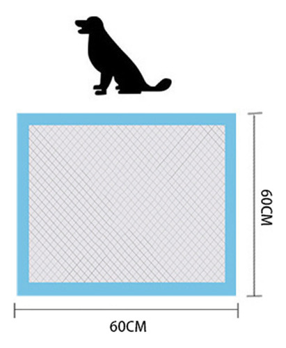 Para Sábanas Desechables Para Perros Lisa Azul 60x60 Cm 40u