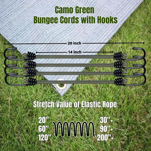 Cuerdas Elásticas De 50 Cm Con Ganchos De Metal