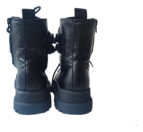Bota De Couro Preto E Zipper. Como Novo E Sem Detalhes, T30 (Usado)